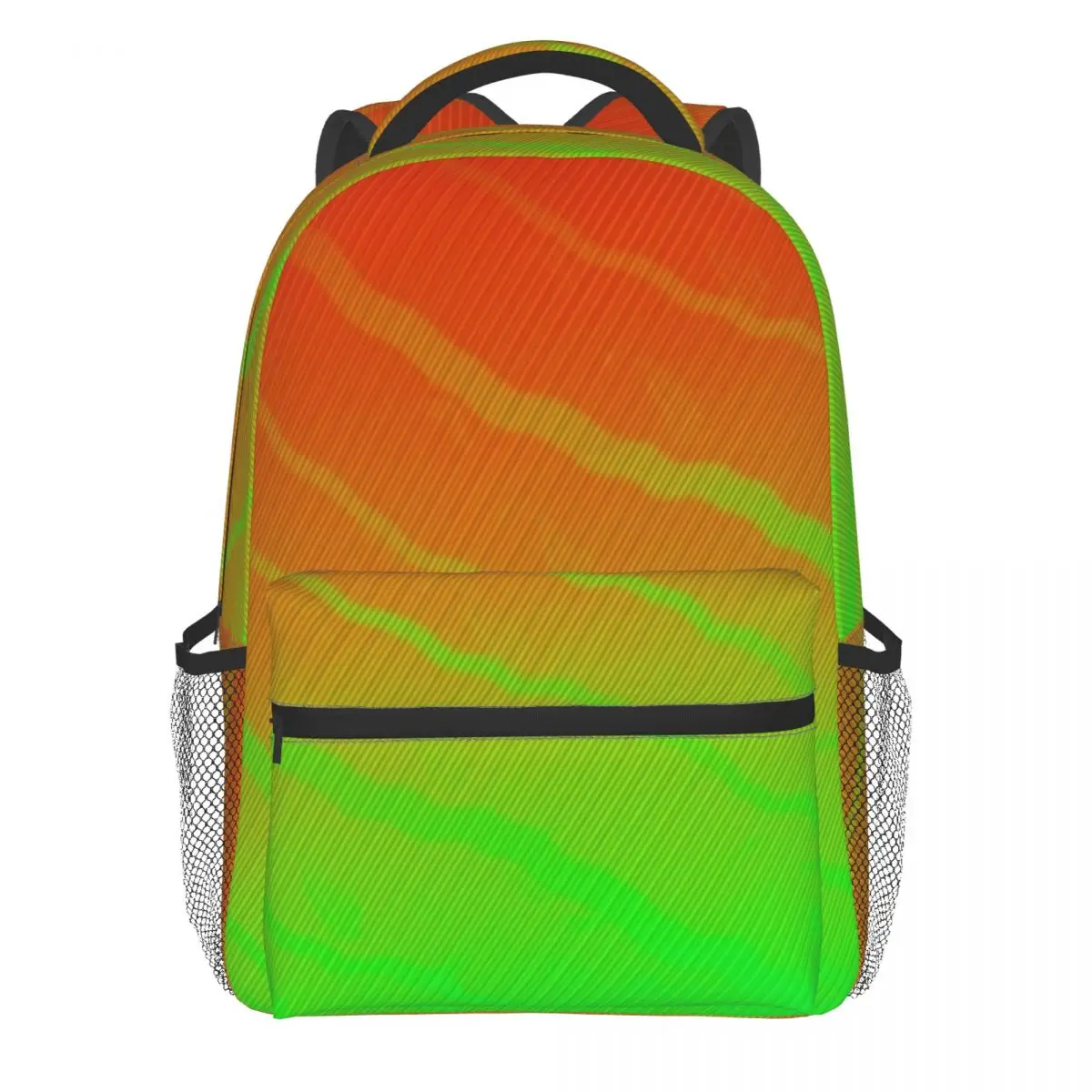 Двухцветный рюкзак милые зеленые оранжевые полосатые рюкзаки мужские