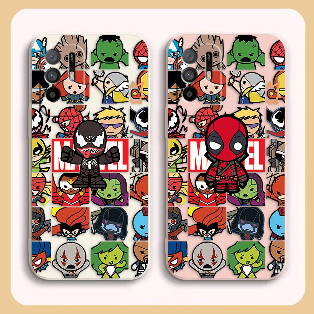 

Case For OPPO A52 A54 A55 A57 A59 A93 A83 A92S A93S 4G 5G A16 Colour Simple Liquid Silicone Case Marvel Cartoon Venom Deadpool