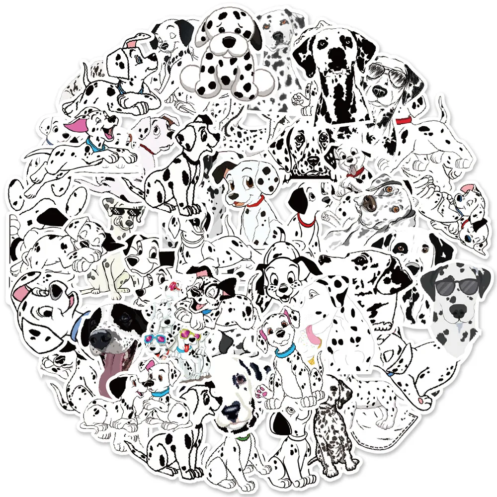 

10/30/50PCS Cute Cartoon Animal Spotted Dog Graffiti Waterproof Sticker Creative Trend Decoration Children's Toy HelmetWholesale