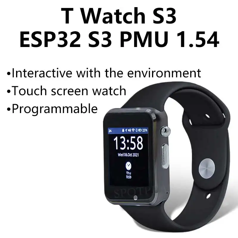 T Watch S3 Esp32 S3 1,54-дюймовый емкостный сенсорный ЖК-дисплей Bma423 Датчик Sx1262 Low Power Lora 433868915 МГц для Lilygo (art.: 3920cdc16bcef) - 3920cdc16bcef