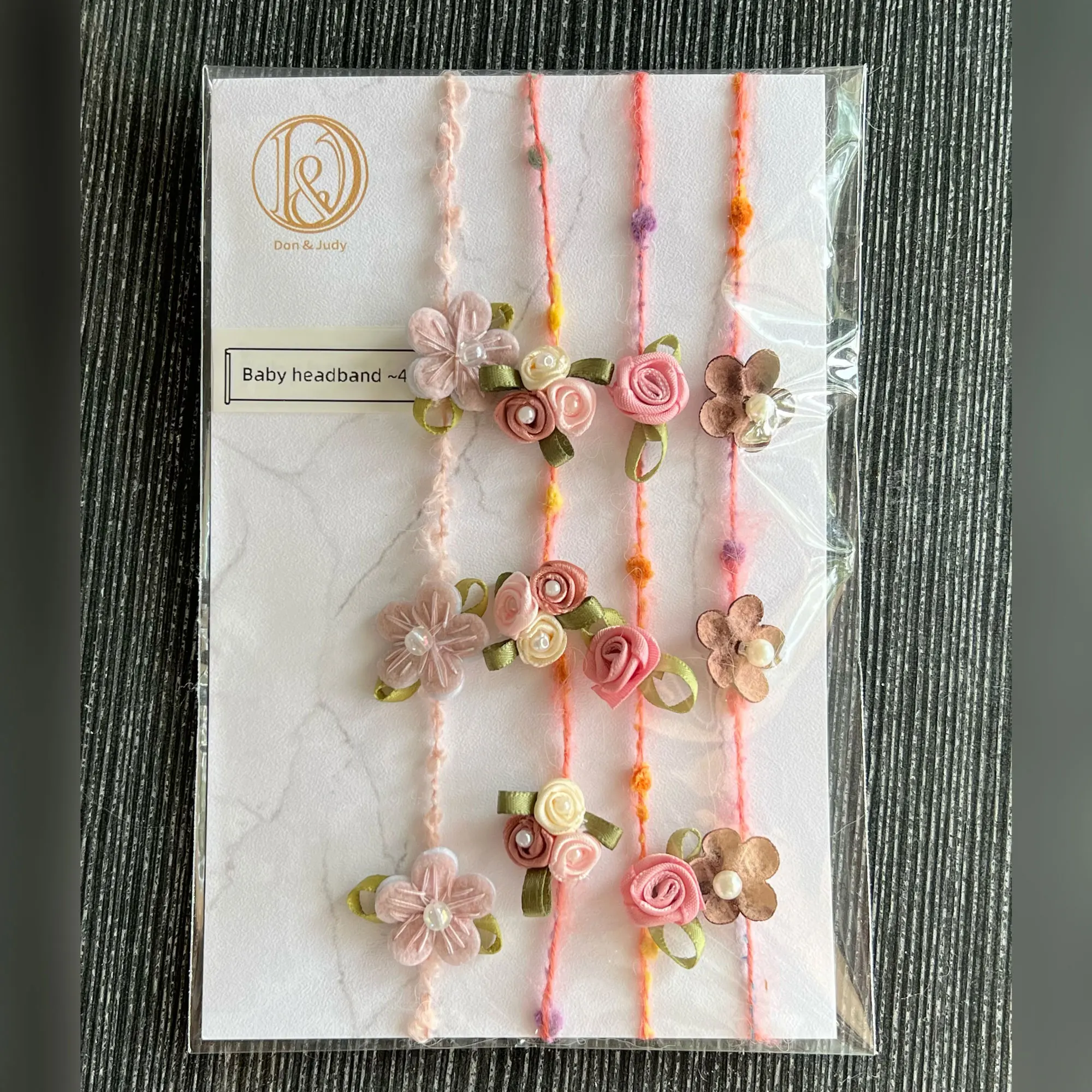 Мохеровая пряжа для новорожденных Don &amp Judy с застрягивающимся цветком головные