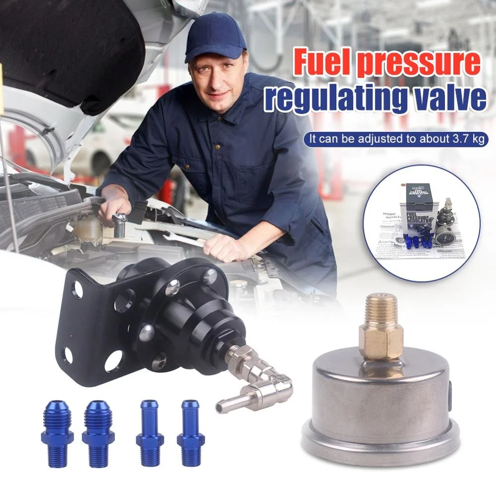 

High Quality Universal Adjustable Fuel Pressure Regulator with Original Gauge and Instructions Drop Shipping