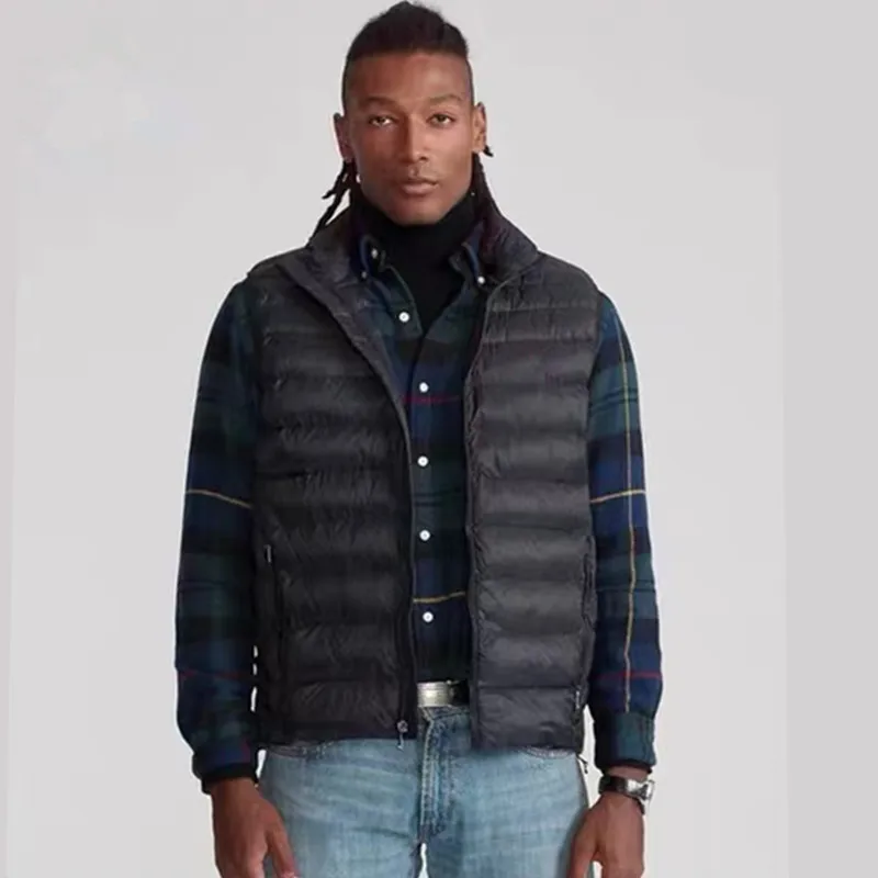 

Жилет мужской зимний на утином пуху, ультралегкий пуховой жилет без рукавов, ультратонкий теплый легкий