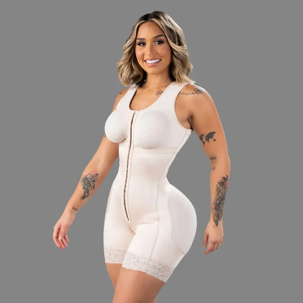 Fajas Colombianas Mujer Compression Double Full Body Stage 2 Faja With Bra Women Underbust Body Shapewear Waist Trainer