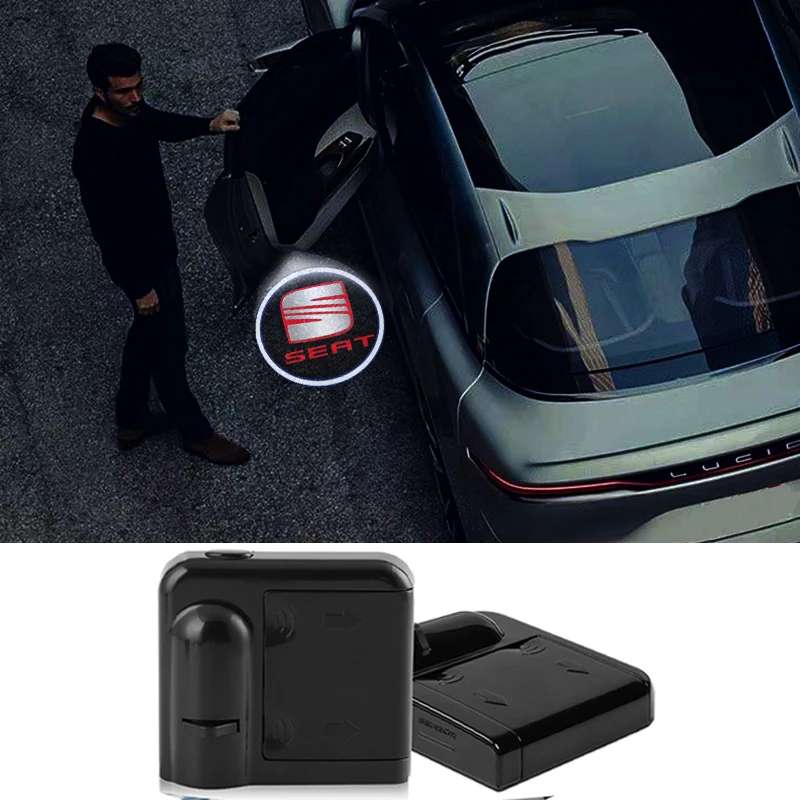 

1/2pcs LED Car Door Welcome Light Laser Car Logo Projector for SEAT Leon III Mk3 5F 13-18 Ibiza KJ Mk5 V Arona 17-18 Accessories
