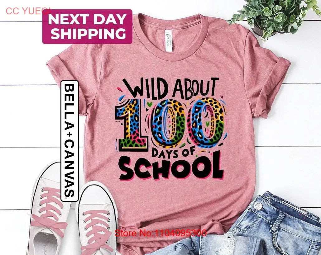 Футболка Wild About 100 Days of School для детей на дней Назад к праздницу с длинными или