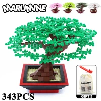 marumine moc building blocks bricks miniature bonsai tree set 205343pcs plant accessories grass parts decoration diy model kits