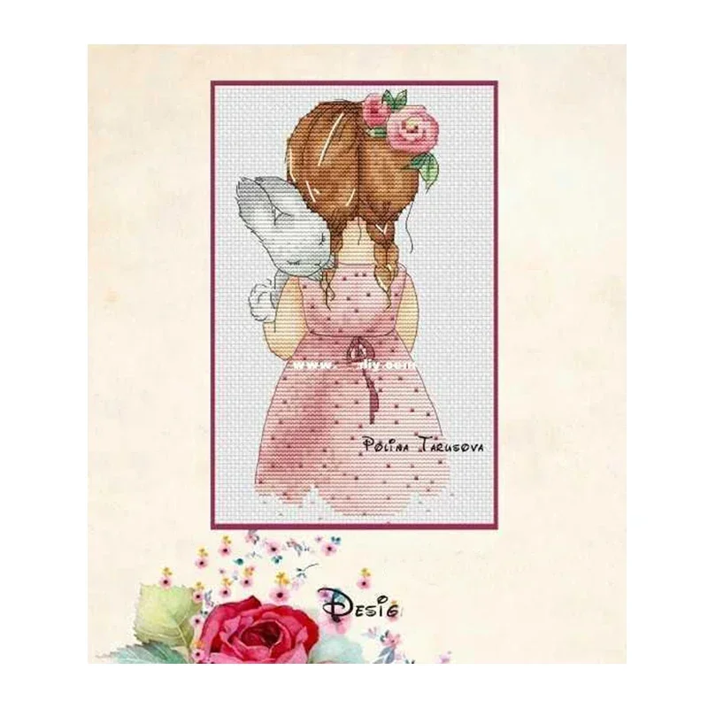 Amishop красивый комплект для вышивки крестом высшего качества Миа и кролик