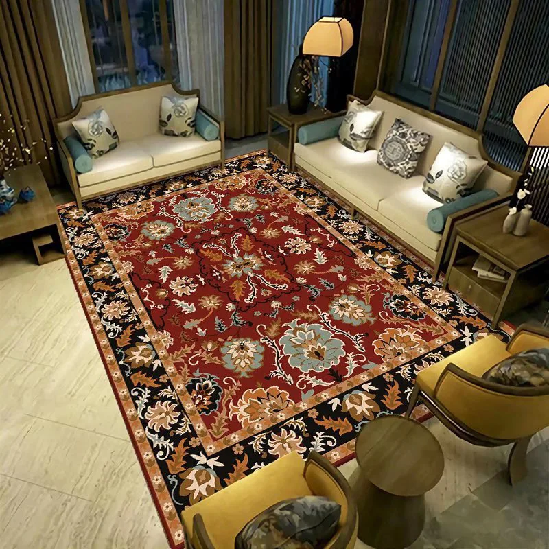 

Thickened Living Room Carpet Retro Persian Style Carpet European Style Living Room Carpet Large Size Home Carpet Bedroom