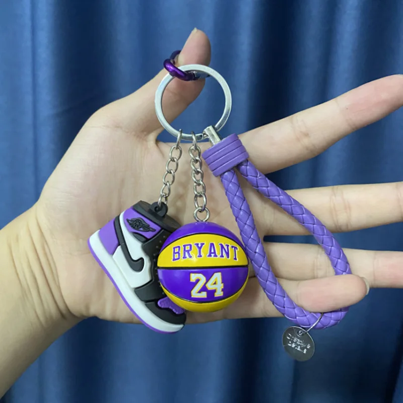 

Mini Sneakers Keychain Gift Box 3D Shoe Model Bags Backpacks Decorative Ornaments Car Door Key Chain Surprise Gift For Boyfriend