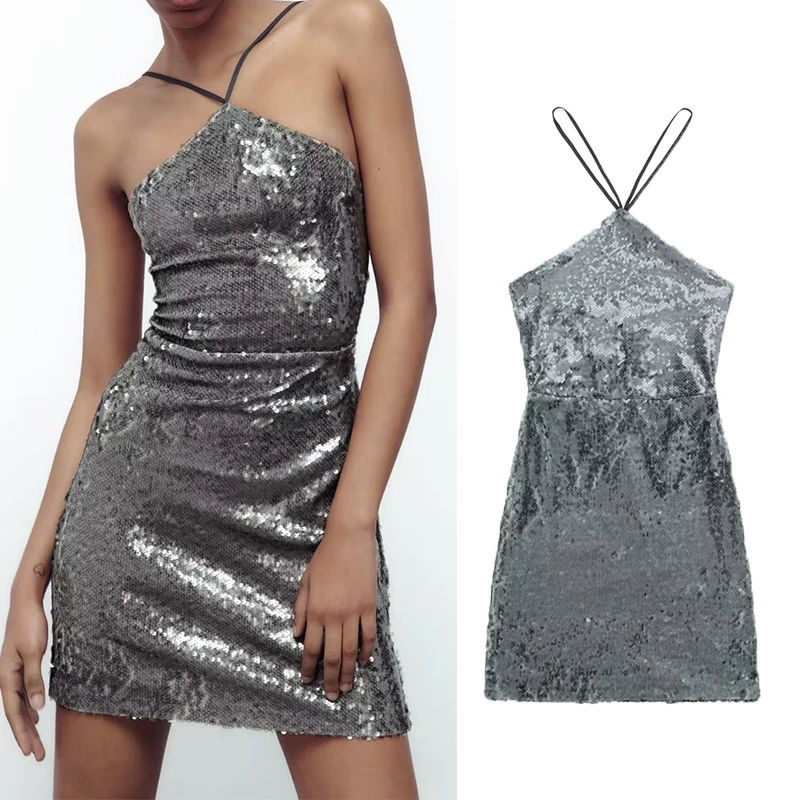 

Женское длинное облегающее платье без рукавов, элегантное рождественское платье с V-образным вырезом и бусинами, Осень-зима 2022