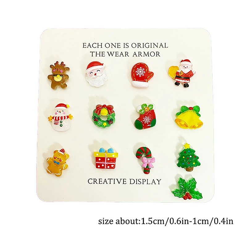 10 шт. Kawaii мультфильм Рождественская серия смола клип книга DIY ювелирные изделия