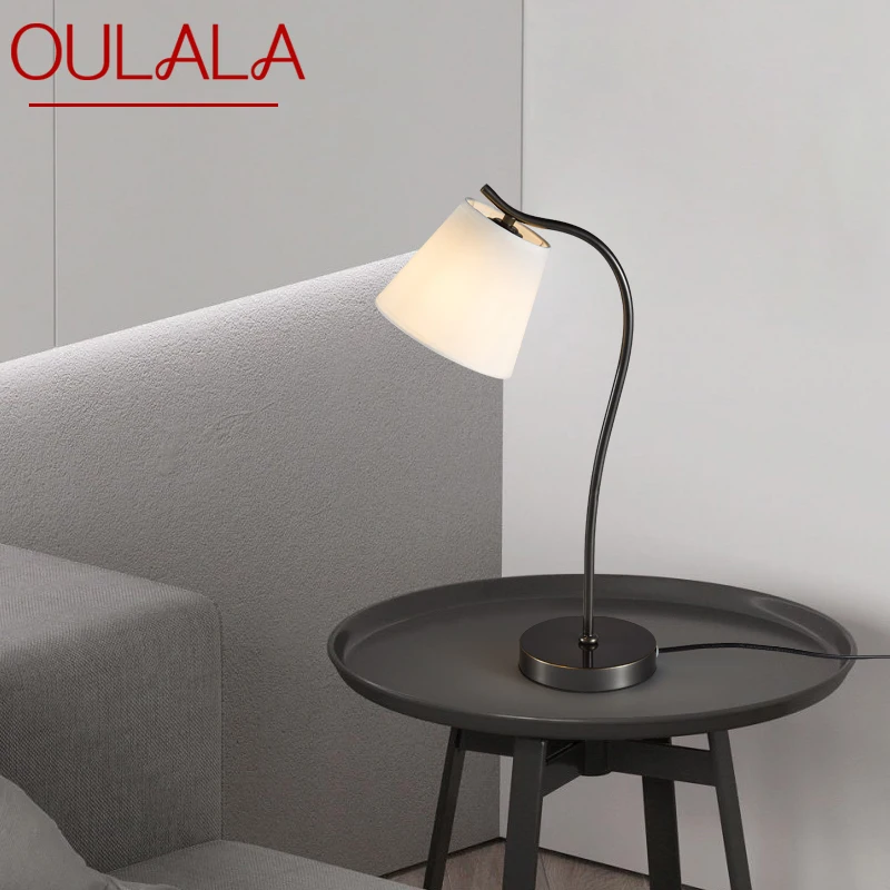 

OULALA Contemporary Brass Table Lamp LED Creative Simple Desk Light For Home Living Room Bedroom Bedside Decorate