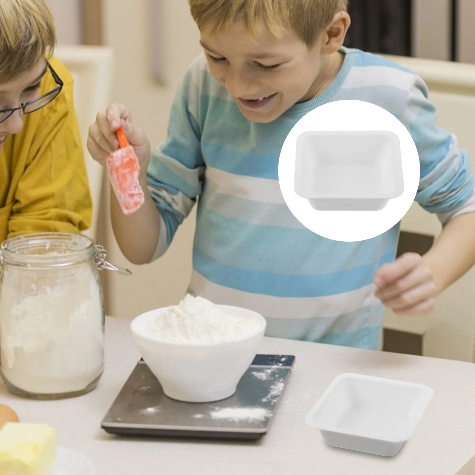 

20 Pcs Ship Type Weighing Boat Disposable Food Containers Multi- Functional Plastic Tray Laboratory equipment