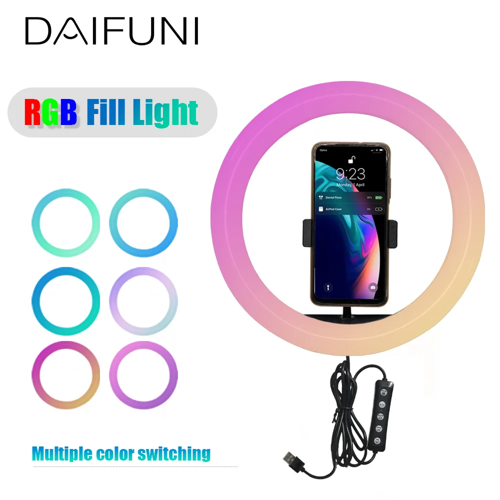 

Daifuni 12" LED Fill Ligh For 360 Photo Booth Selfie Ringt Circle Round Lamp Trepied Makeup Photography RingLight Phone Stand