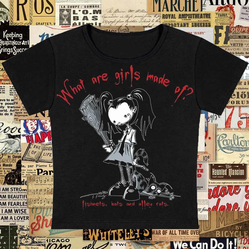 Аррогантный крутой уличный принт для девочек Y2k винтажная тонкая одежда с