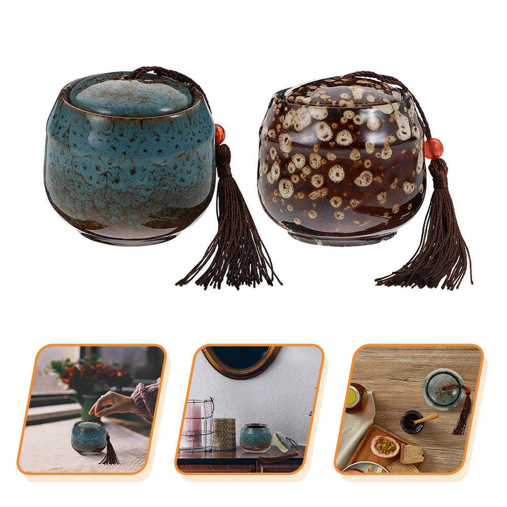

2 Pcs Ceramic Candle Can DIY Candle Jar Candle Making Jars Sealed Storage Cases