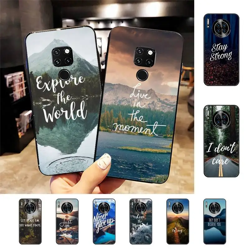 

Mountain Sea Beach Travel Phone Case for Huawei Mate 20 10 9 40 30 lite pro X Nova 2 3i 7se