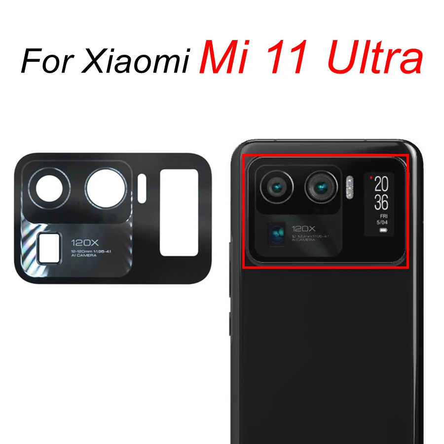 Стеклянный объектив задней камеры для Xiaomi Mi 11/11 Pro/11 Lite/11 Ultra/11i/11X/11T Pro запасные