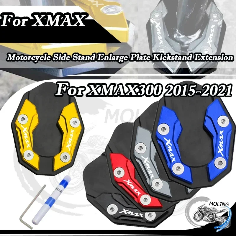 

For Yamaha XMAX300 XMAX250 XMAX 300 XMAX 250 Motorcycle Kickstand Side Stand Enlarge Foot Extension Pad CNC Accessory 2015-2021