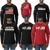 lets go brandon usa flag sleeve print political mens long sleeve shirt customized products