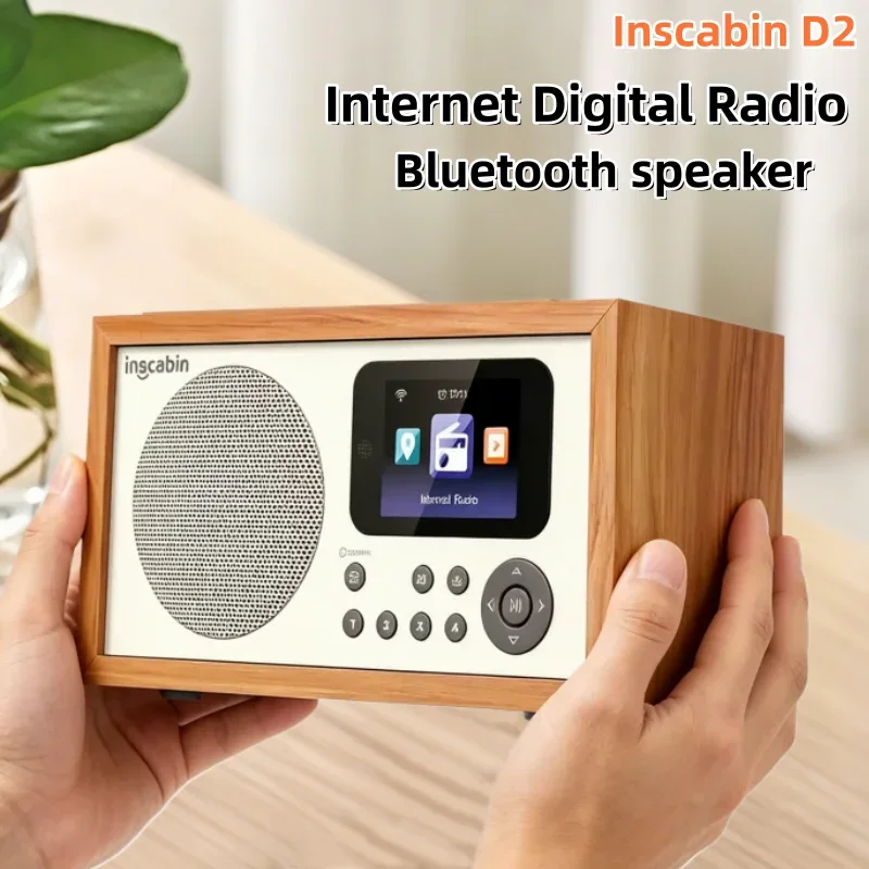 Фото Ретро-портативное интернет-радио, Wi-Fi/DAB/FM-радио, беспроводная Bluetooth-колонка, с пультом ДУ, поддержкой Spotify Connect, цветной TFT-экран №2