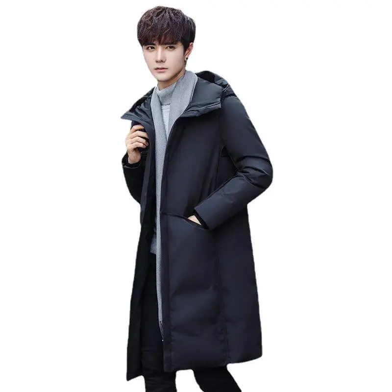 

Men Winter Casual Thick Warm Extended Jacket Parkas Men Solid Color New Outwear Windproof Hat Hooded Parkas Jacket Men Coat