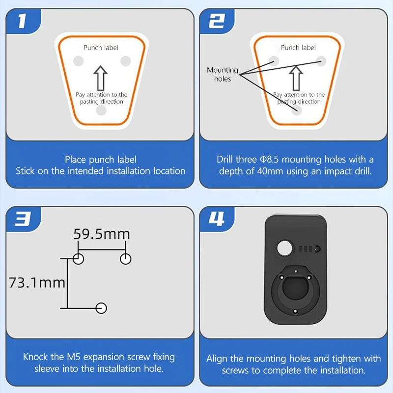 QIAO 2-в-1 Держатель для зарядного устройства электромобилей Настенное крепление