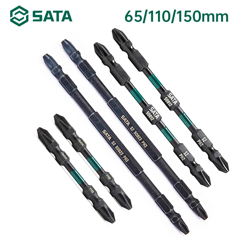 

Отвертка с двойной головкой и шестигранным хвостовиком, 65/110/150 мм, 10 шт.