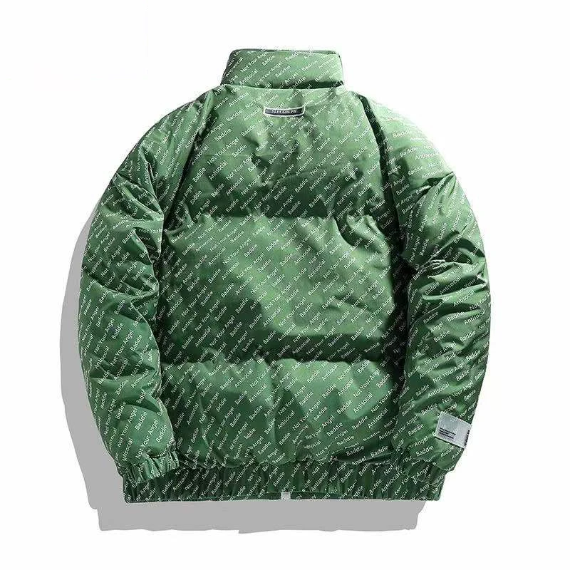 2022 Down Padded Jacket Men's Winter New Trendy Brand Hip-hop Ins Stand-up Collar Padded Jacket Thickened Warm Bread Jacket