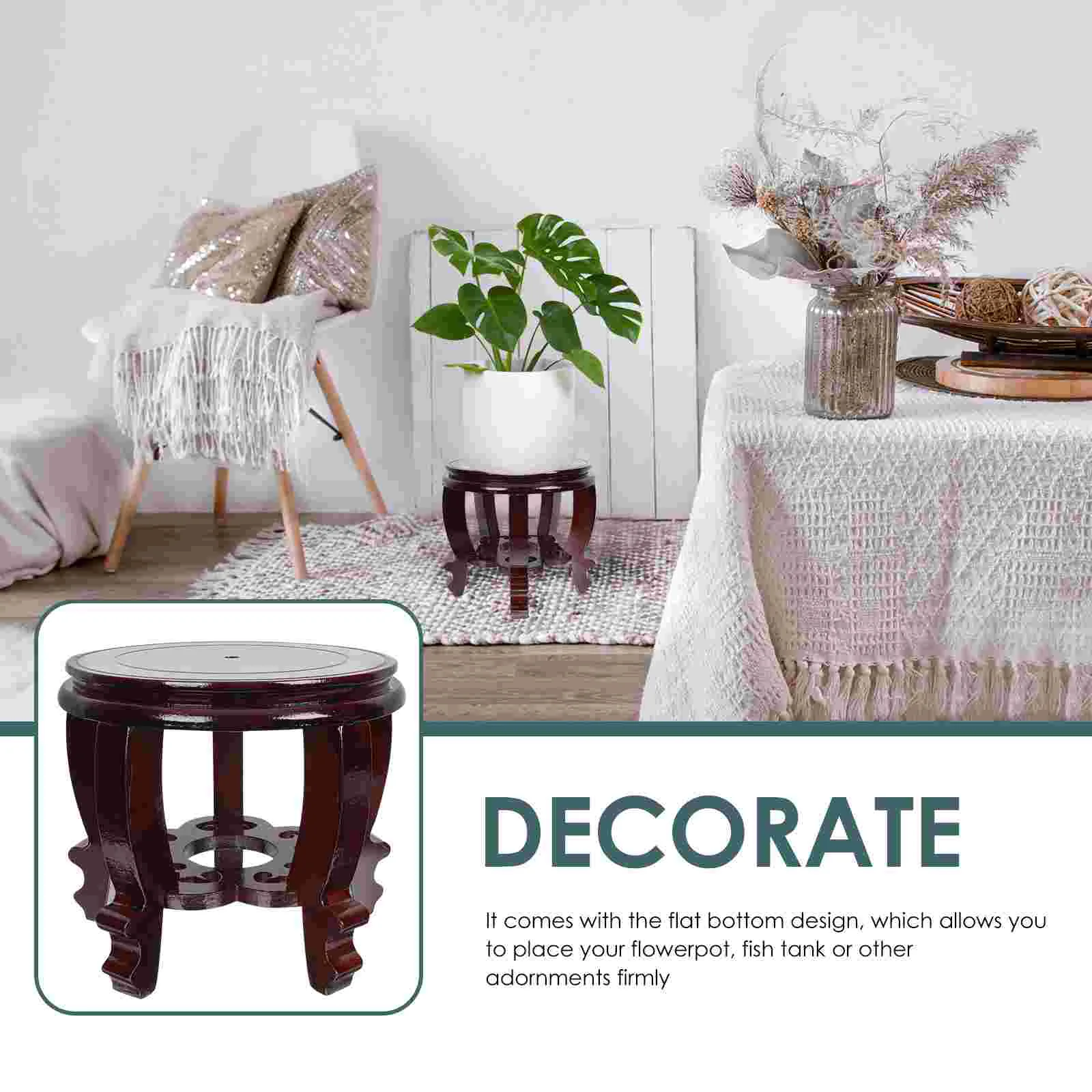 Высокое деревянное сиденье бонсай подставка для дисплея аквариума основание