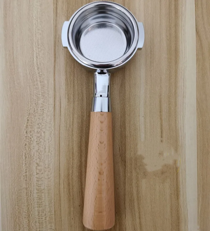 

Original new coffee machine 58MM solid wood bottomless handle for EXPOBAR E61 Portafilter coffee machine replacement filter