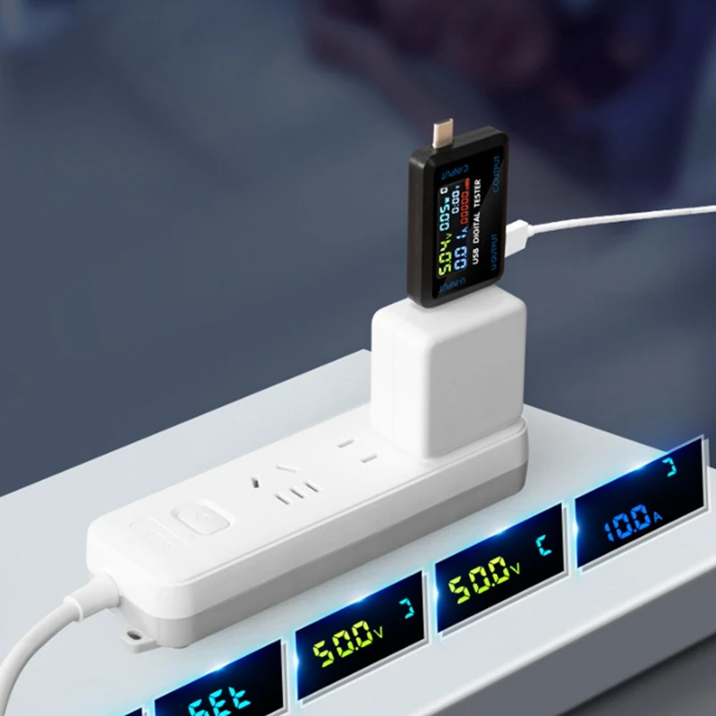 USB Type-C Tester DC Digital Voltmeter Amperimetro Current Voltage Amp Ammeter Power Bank Charger Indicator