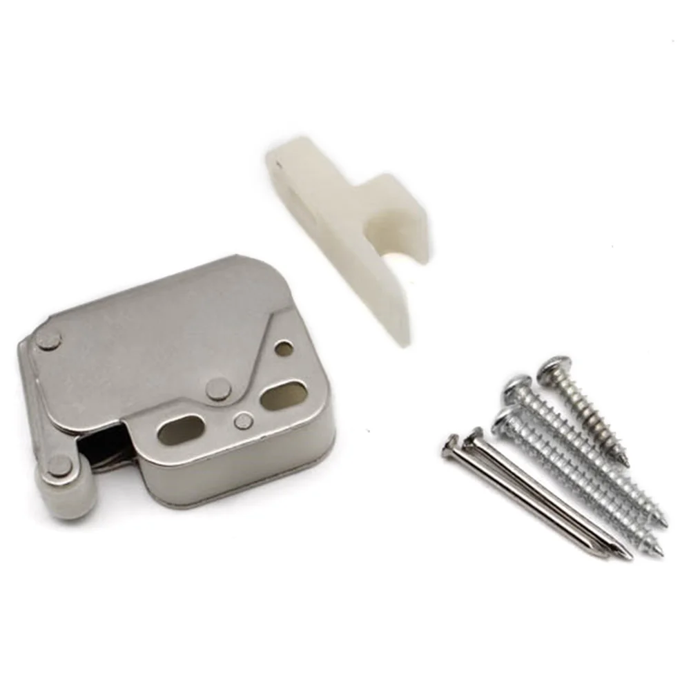 

2pcs Catch Spring Tip Latch Lock Mini Cupboard Self-locking Boat Cabinet Door Loaded