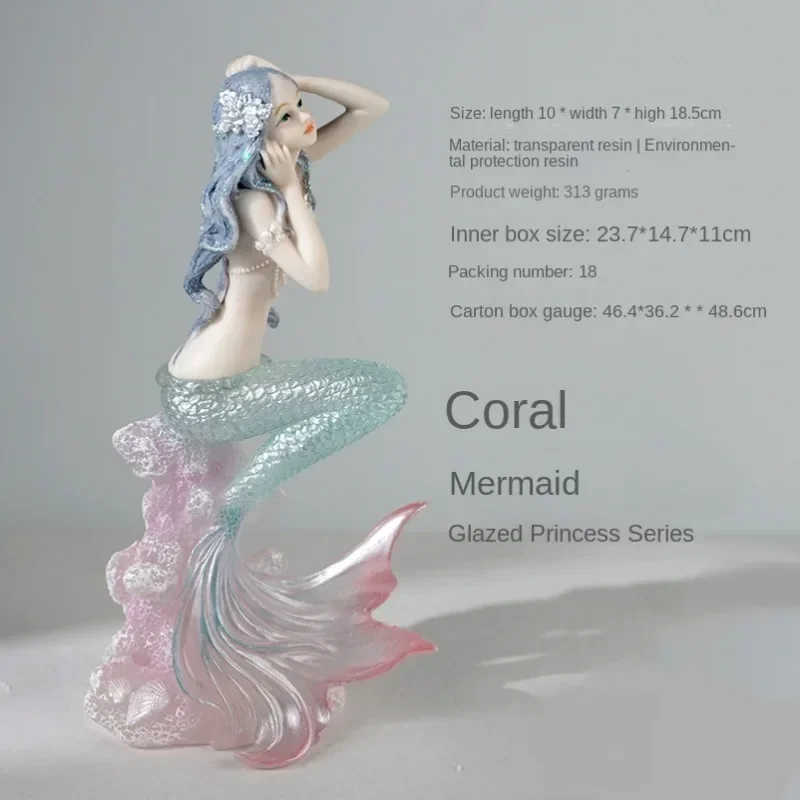 

Полимерная статуэтка русалка коралловая волна