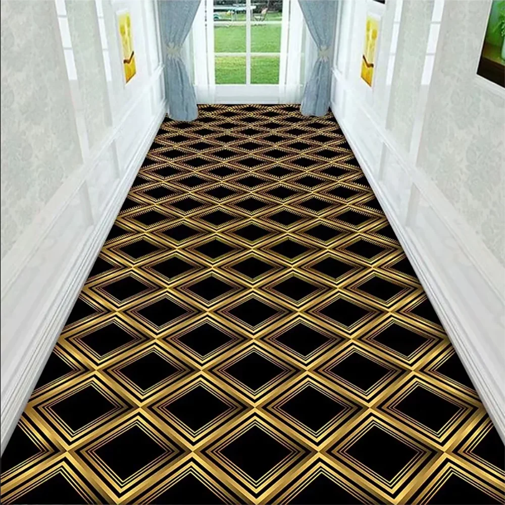 

Geometric Corridor Hallway Runner Rug Carpet Hotel Hall Stairs Area Rug Home Decor Kitchen Bedroom Aisle Rug Carpet Entrance Mat