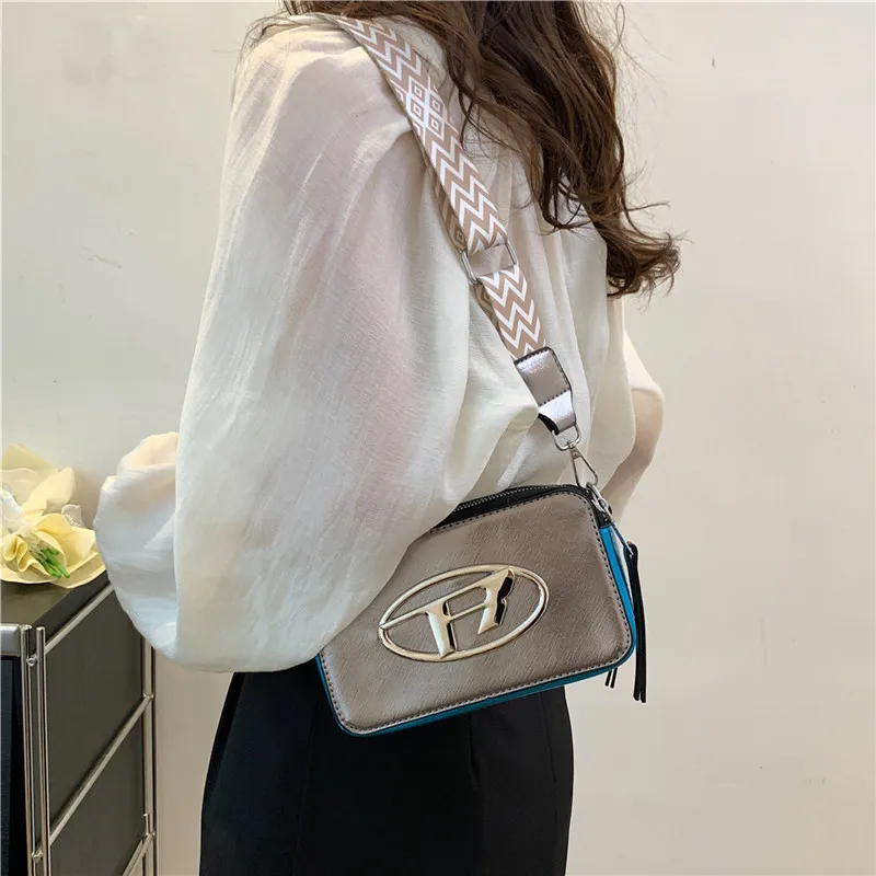 Versatile Fashion Women Crossbody Shouler Bags Womens Designer Luxury Messenger Bags Casual Wide Strap Handbags Sac A Main Femme