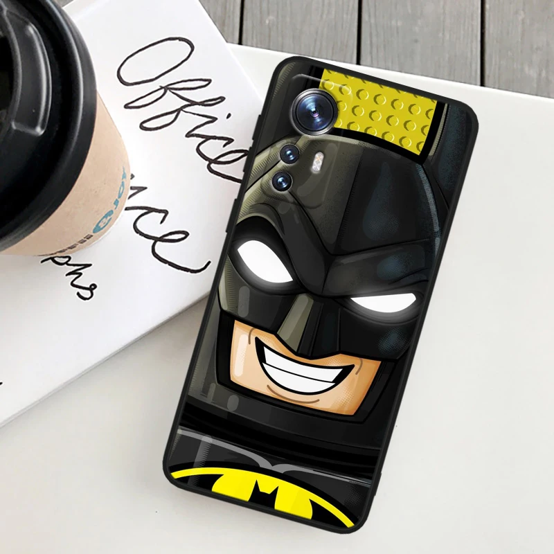 Супермен для Xiaomi Mi 14 13 12T 12S 12X 12 11i 11X 11T 11 Ultra Lite Pro мягкий силиконовый черный чехол