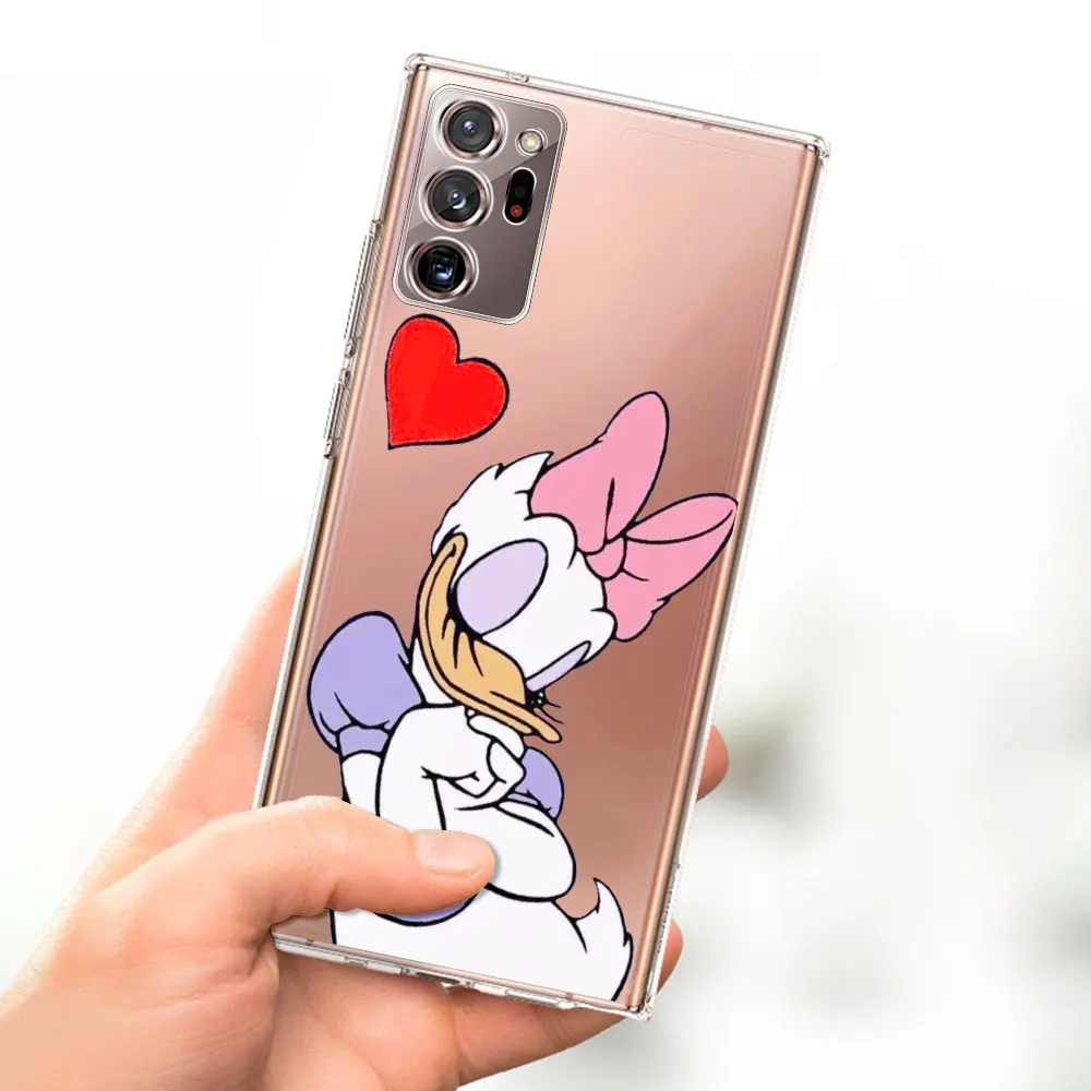 Фото Милый чехол для телефона с Дональдом Дейзи дак для Samsung Galaxy Note 10 Plus 20 Ultra 5G 8 9 10 Lite TPU прозрачный мягкий чехол J4 M21 J6 №4