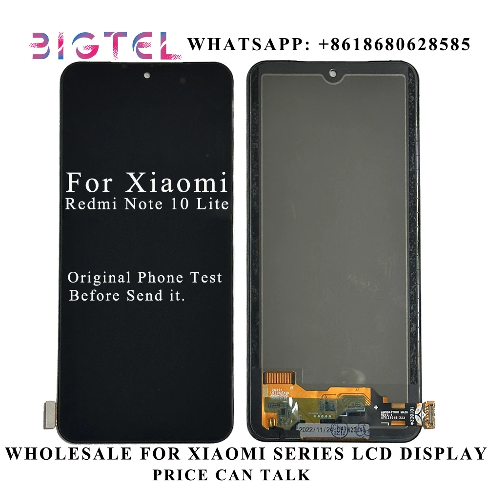 

For Xiaomi Redmi Note 10 Lite Note10 M2002F4LG Replacement Mobile Phone LCD Display Touch Digitizer Screen Assembly