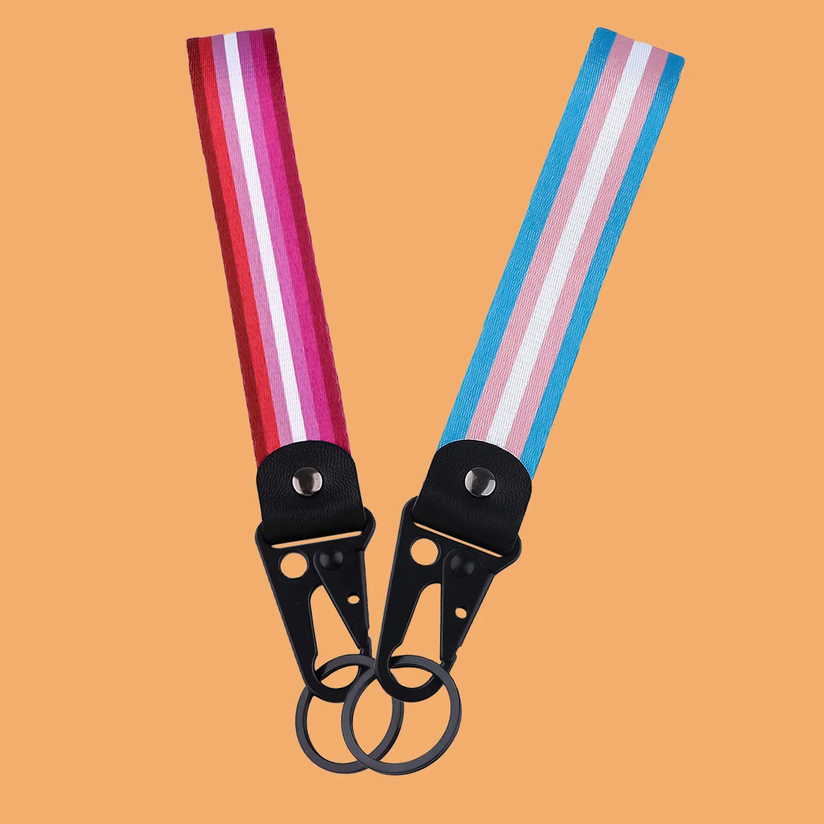 

Rainbow Short Lanyard Wrist Strap Car Keychain Key Tag For Motorcycles Cars Backpack Key Ring Accessories Gifts