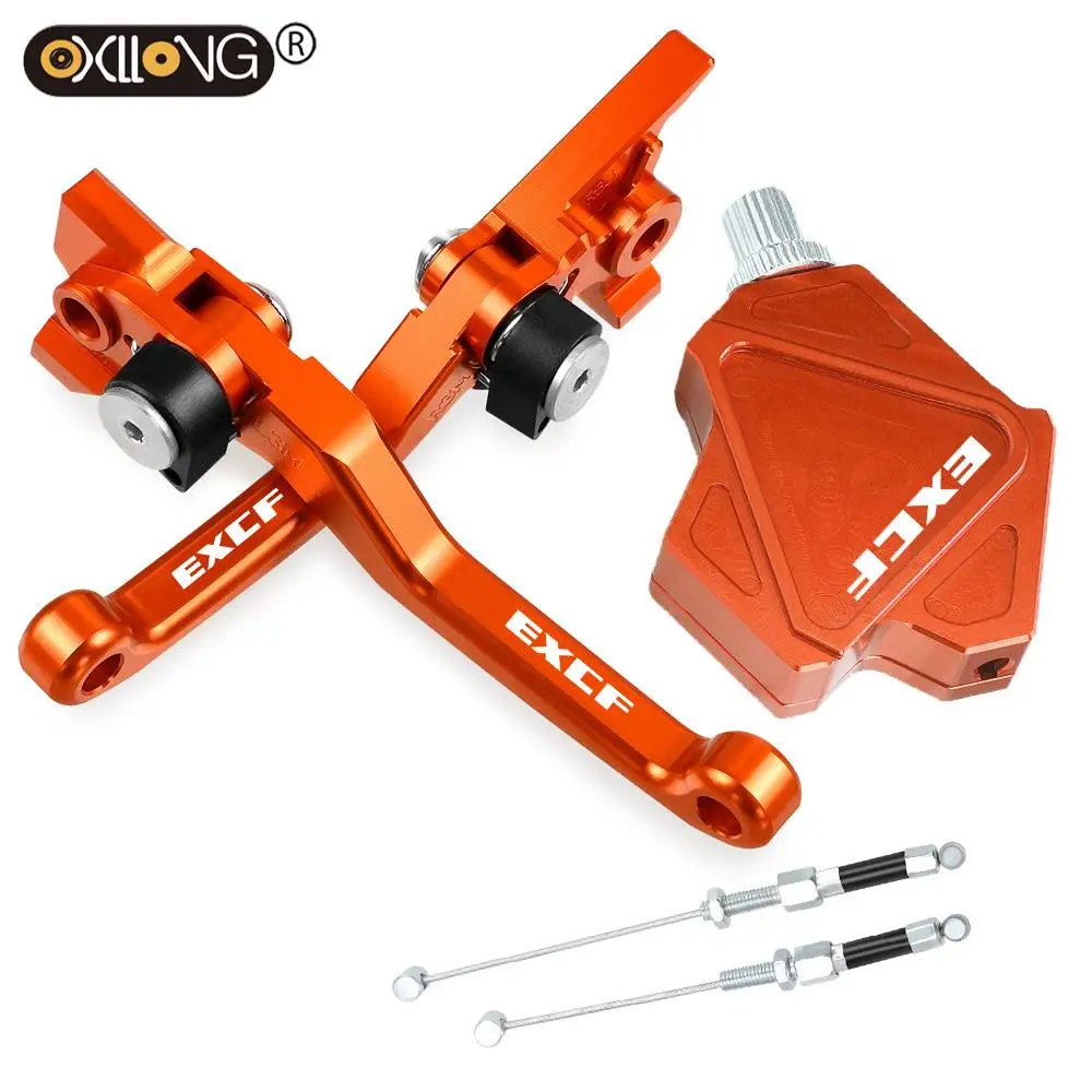 

Motorcross Dirt Bike CNC Brake Clutch Levers Stunt Clutch Pull Cable Lever Easy System For 250 300 350 400 450 500 EXCF EXC-F