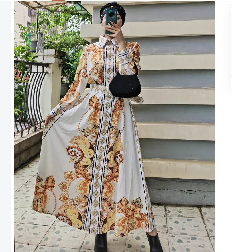 Женская длинная юбка дворца в стиле ретро из Саудовской Аравии