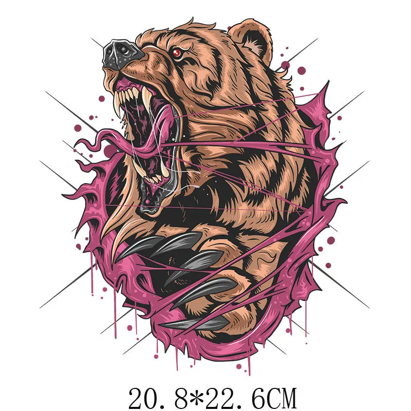 

Animal Printing lron-on Transfers For Clothing Heat Transfer Washable DIY T-Shirts Printing Thermal Sticker For Clothes