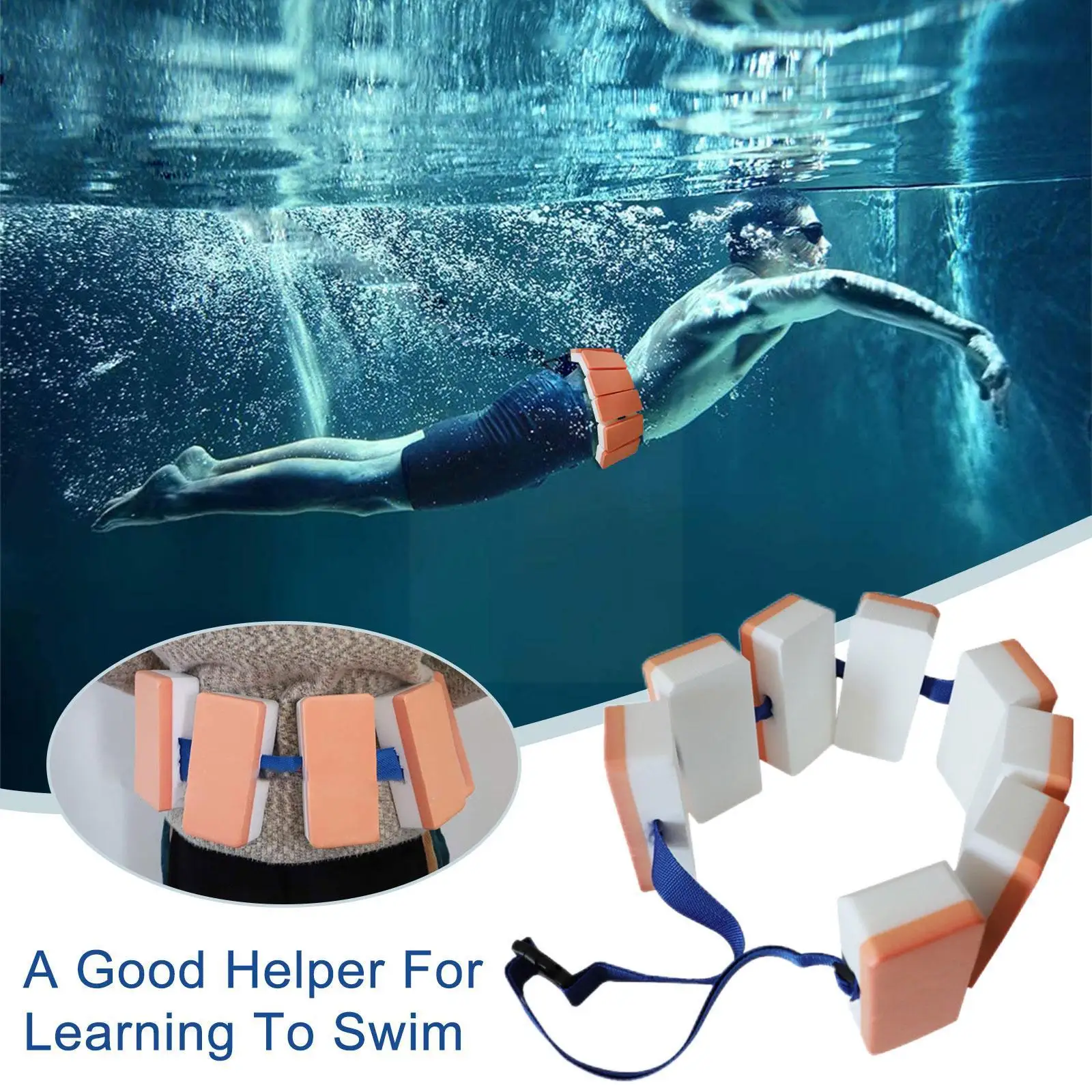 

Swim Belt With Foams Buoyancy Strap Lightweight Children Swim Helper For Water Running Flotation Jog Aerobics Exercise Swim E5x1
