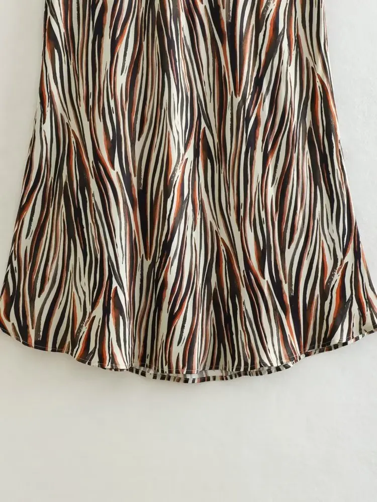 Юбка-миди Женская Длинная с высокой талией и принтом животных - купить по