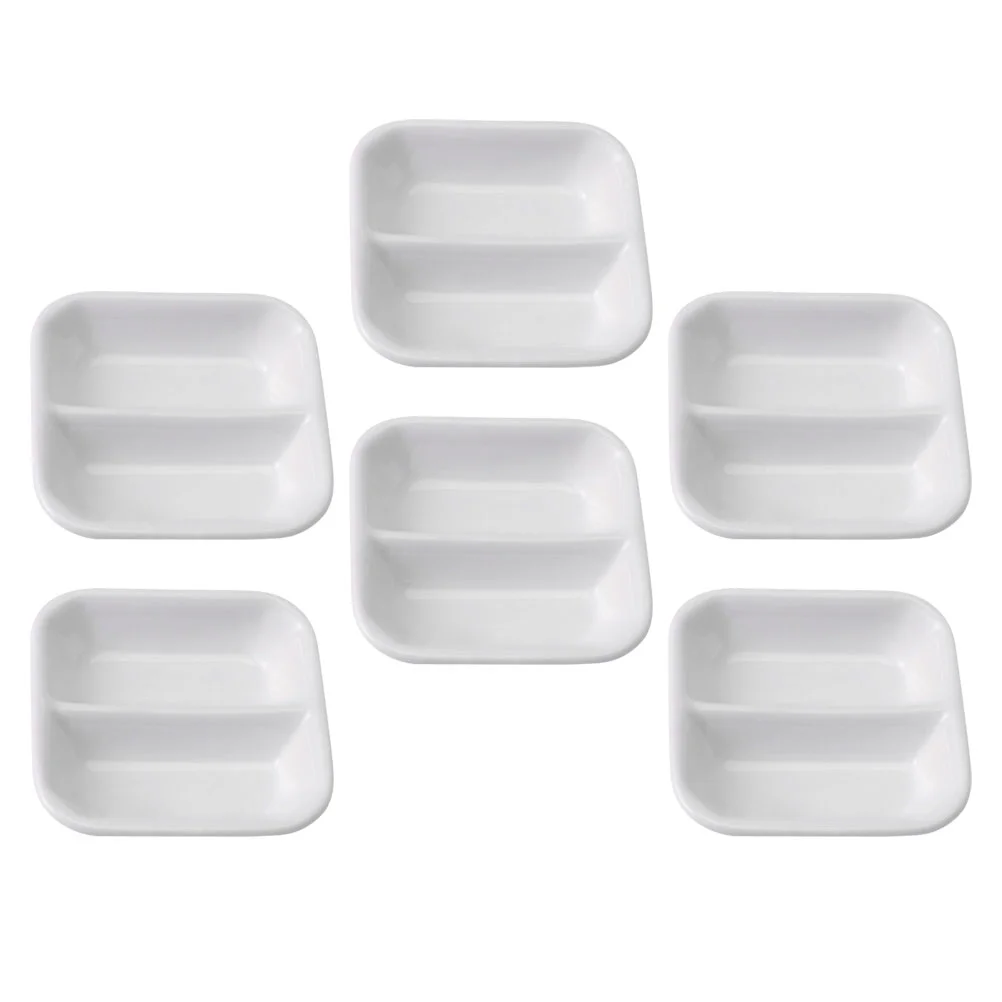 

White Serving Tray Japanese Sauce Bowl Ceramic Tray Ceramic Sauce Dish Utensil Tray Flavor Dish Chip Ceramic Snack Plates
