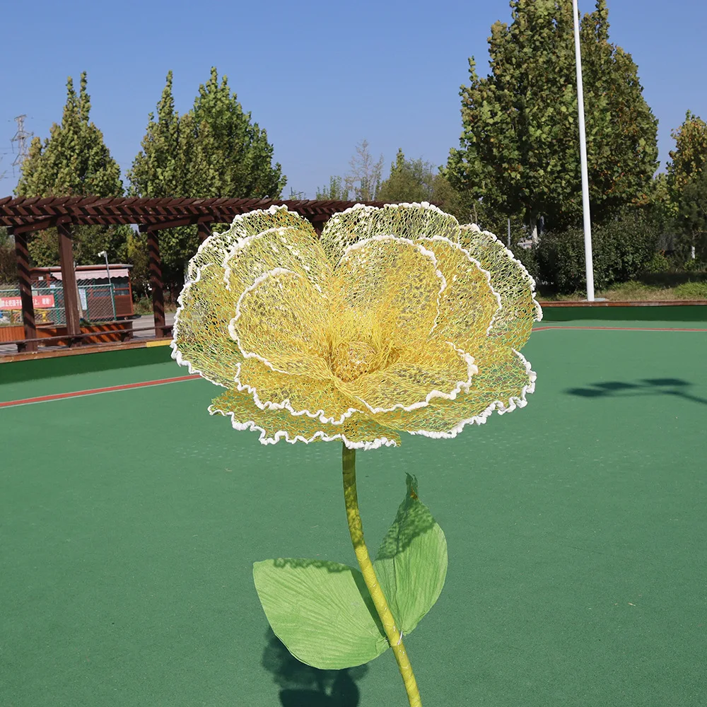 

Simulated Large Scale Poppy Flower Shopping Mall Display Window Props Wedding Road Guidance Background Decor Photography Props