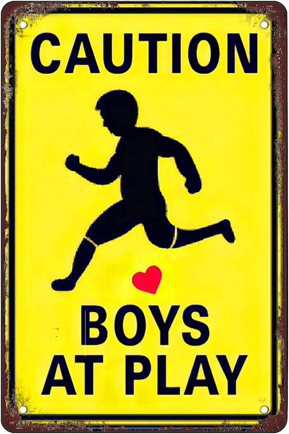 

Classics Novelty Metal Tin Sign Caution Boys at Play Home Wall Decor Birthday Gift Garden Yard Signs Vintage Printing Plaque