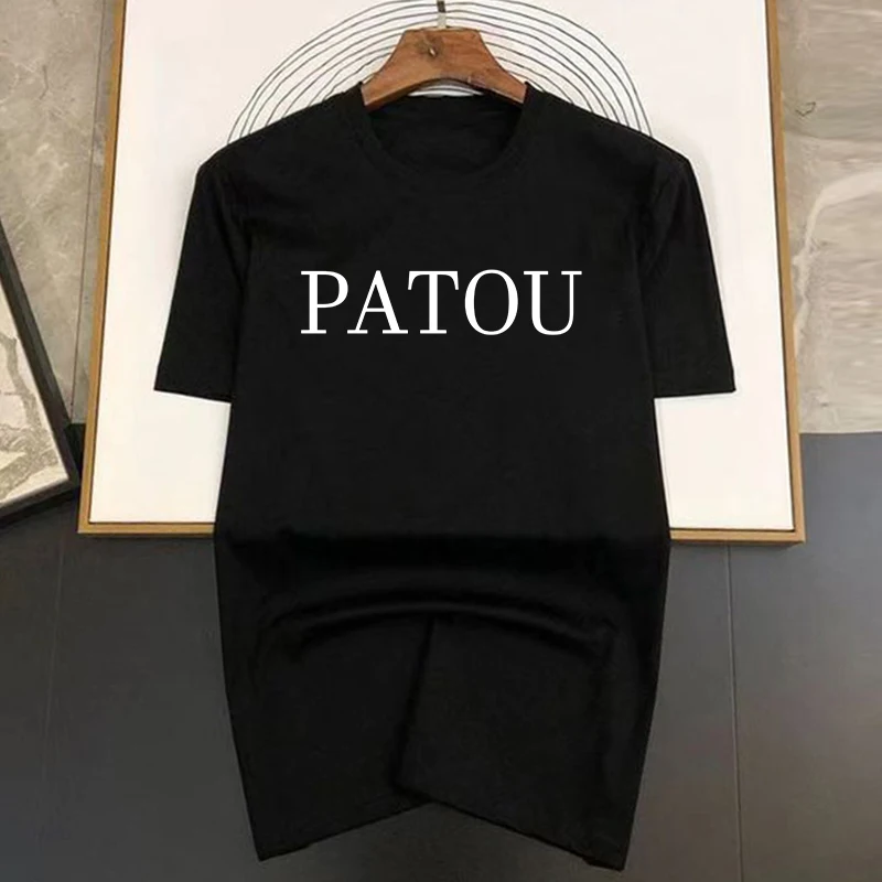 

PATOU Summer new luxury high-quality letter-printed men's T-shirt men's and women's cotton oversized short-sleeved top